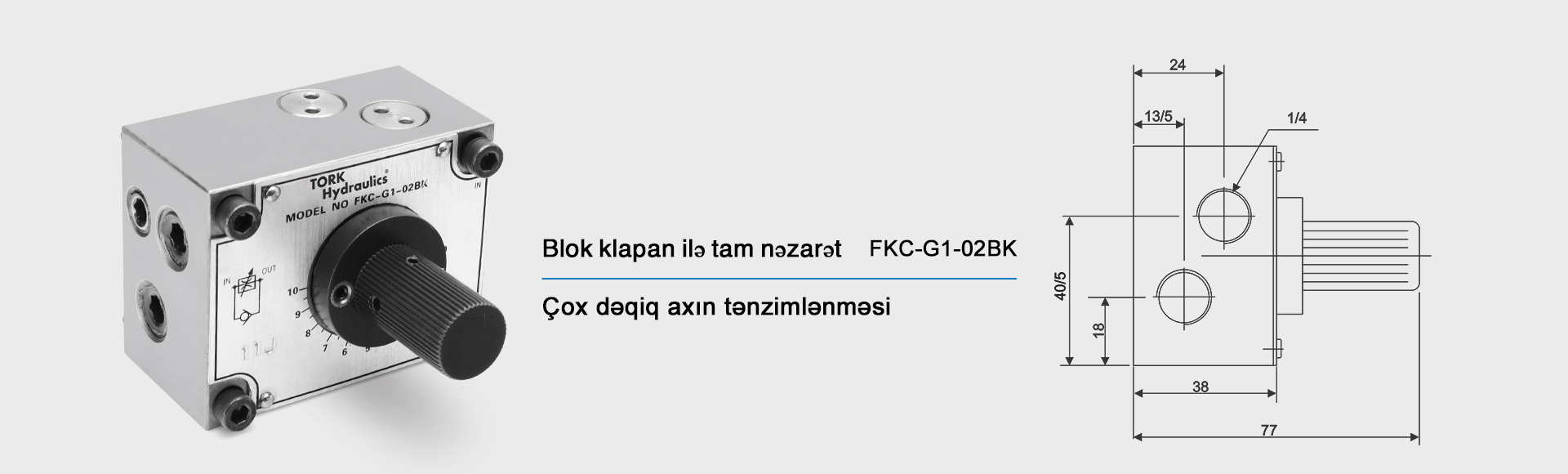 Tork hidravlikası birləşdirilə bilən solenoid klapan